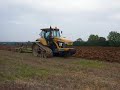 cat challenger ploughing kent downs  uk
