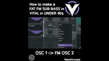 How to make a FAT FM SUB BASS in VITAL in UNDER 40s... | How to VITAL