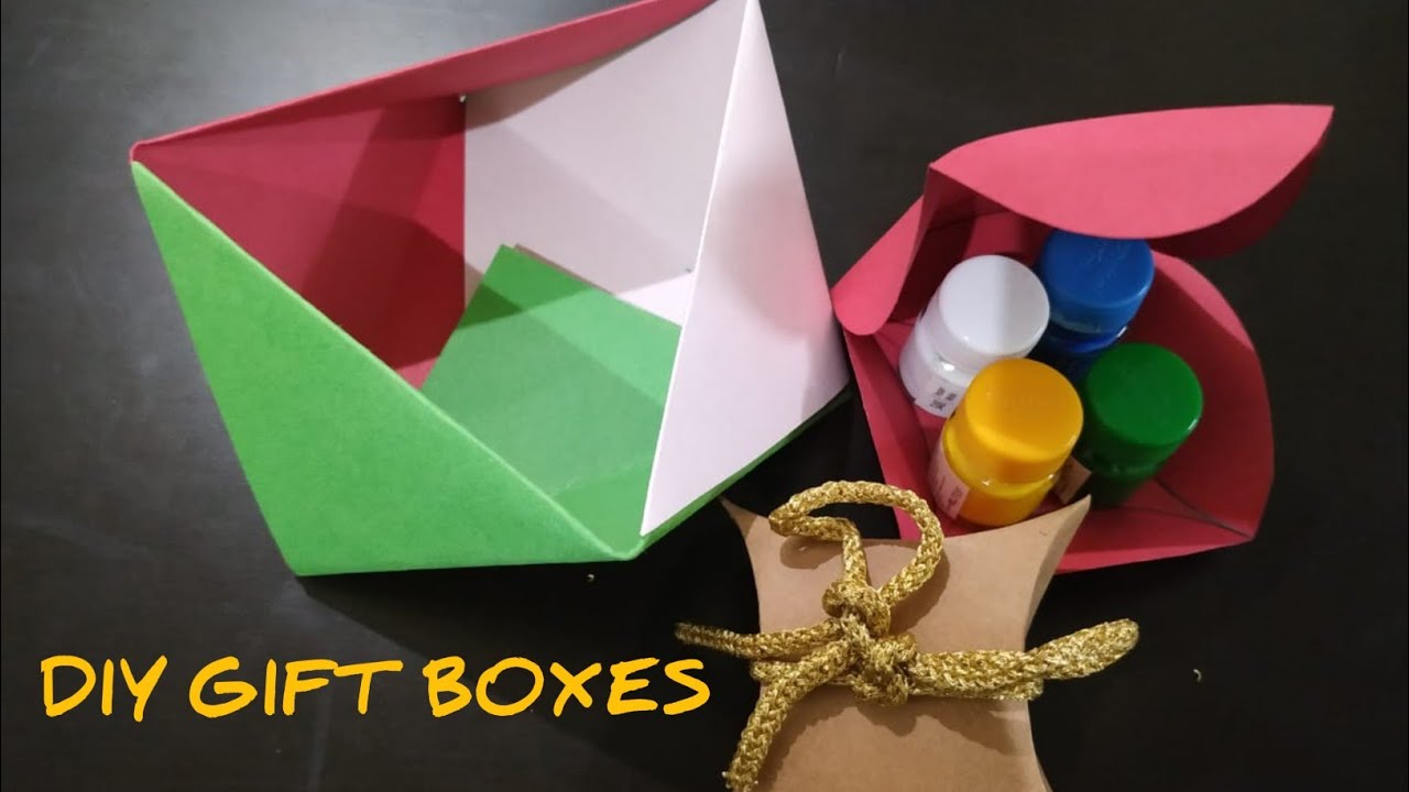 DIY GIFT Box - How To Make GIFT BOX ? Easy Paper Craft Ideas - YouTube