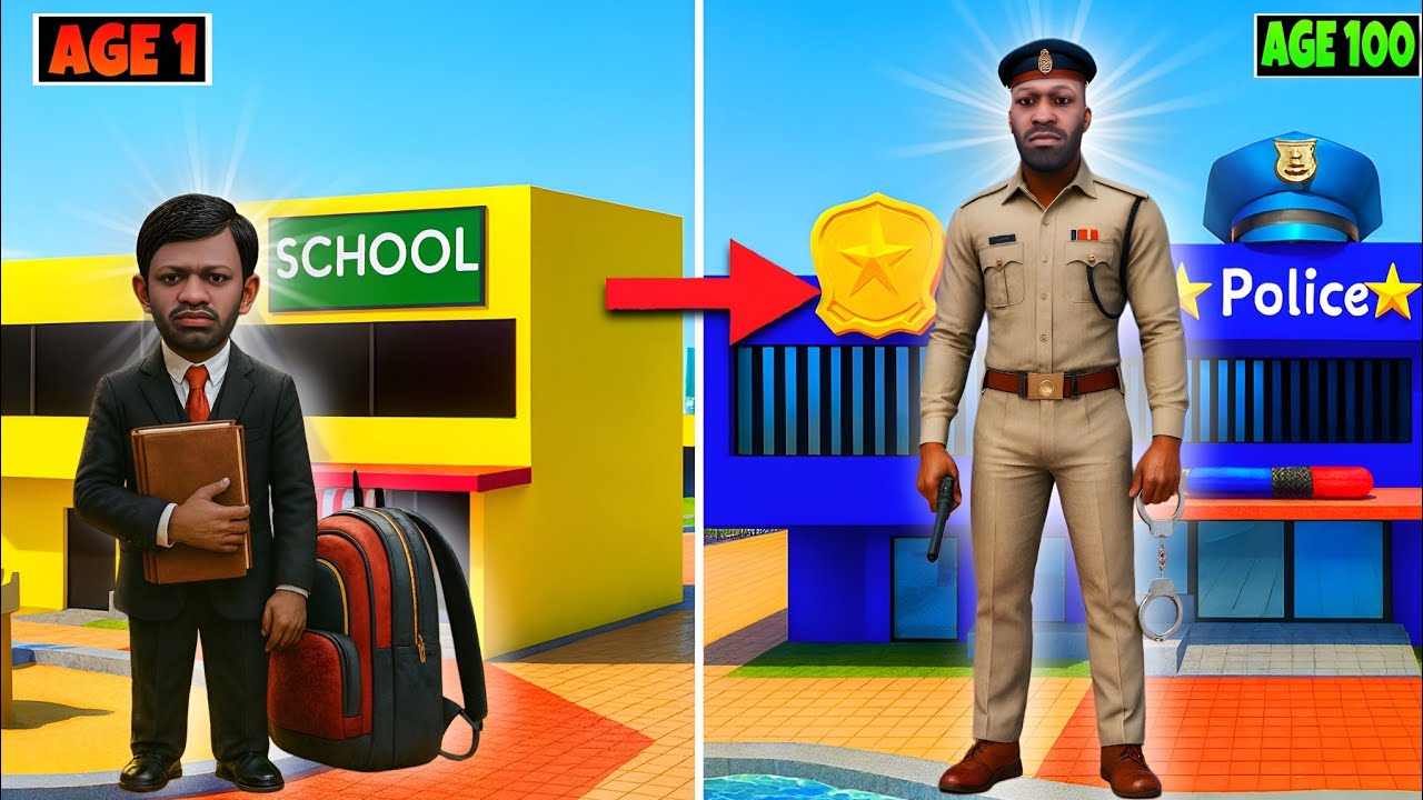 POOR Franklin becomes POLICE OFFICER 🚓👮  || Indian bikes driving 3D | GTAV || funnoppy 