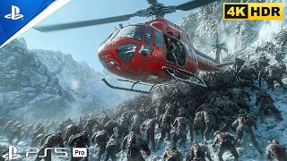 Zombies Take Down the Helicopter (PS5 PRO ) LOOKS SCARY Realistic ULTRA Graphics (4K 60FPS HDR)