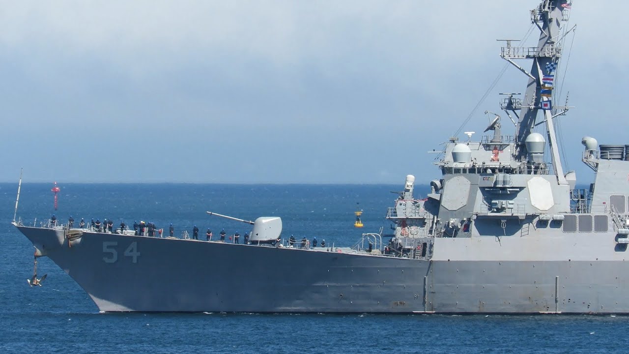 Uss Curtis Wilbur Ddg 54 ミサイル駆逐艦 横須賀出港 18年6月29日 Youtube