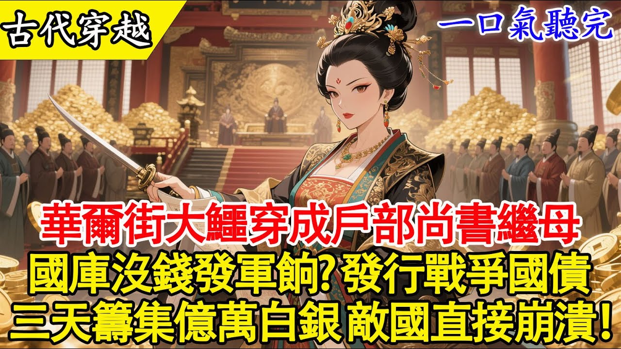 【一口氣聽完】華爾街大鱷穿成55歲老婦？開局立軍令狀，用「國債+彩票」狂賺800萬兩！這波經濟戰太燃了！#穿越 #爽文 #有聲書 #大女主 #逆襲 #原創