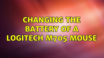 Changing the battery of a Logitech M705 mouse