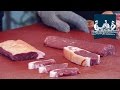 How to prepare a boneless Scotch Lamb saddle into lamb steaks