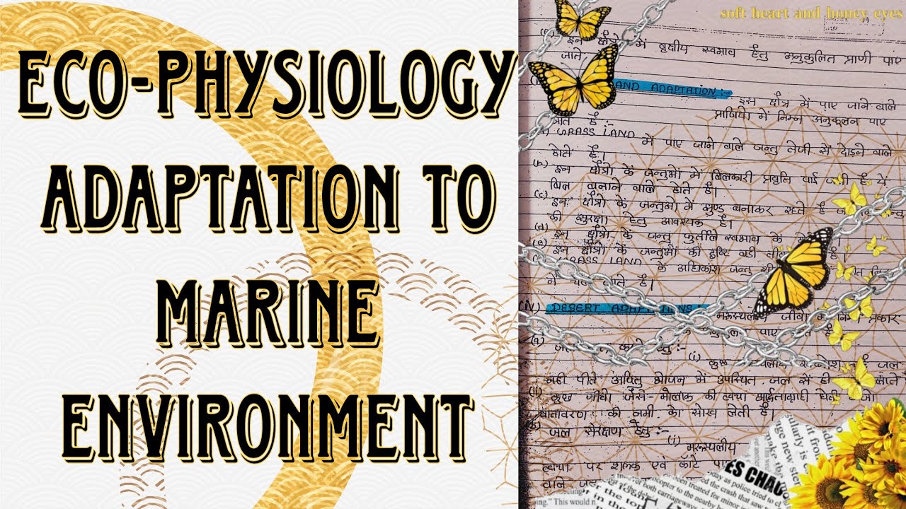 Eco - Physiology Adaptation To Marine Environment (m.sc. zoology notes in hindi)