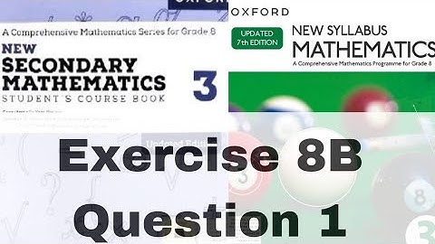 EXERCISE 8B | QUESTION 1|Arc length and Area of circle| New Secondary Mathematics 3|D3 |Mathematisry