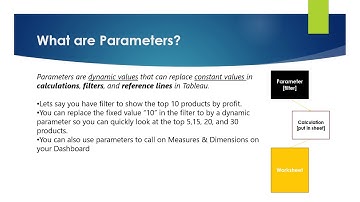 What are Parameters in Tableau