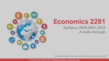 O Level Economics (2281) Syllabus Walk-Through