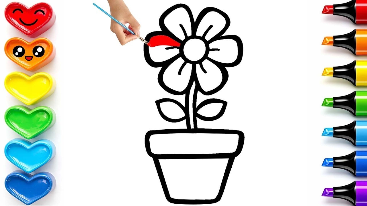 How to Draw a Simple Flower Step by Step | Easy Flower Drawing Tutorial ...
