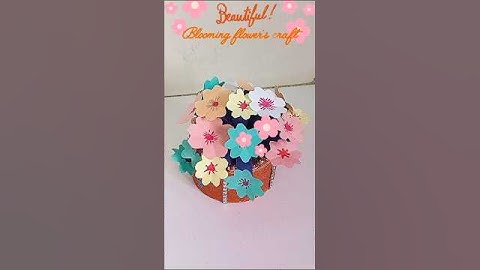 How to make flower pot with paper / paper flowers #easycraft #papercraft #diy #craft #paperflower