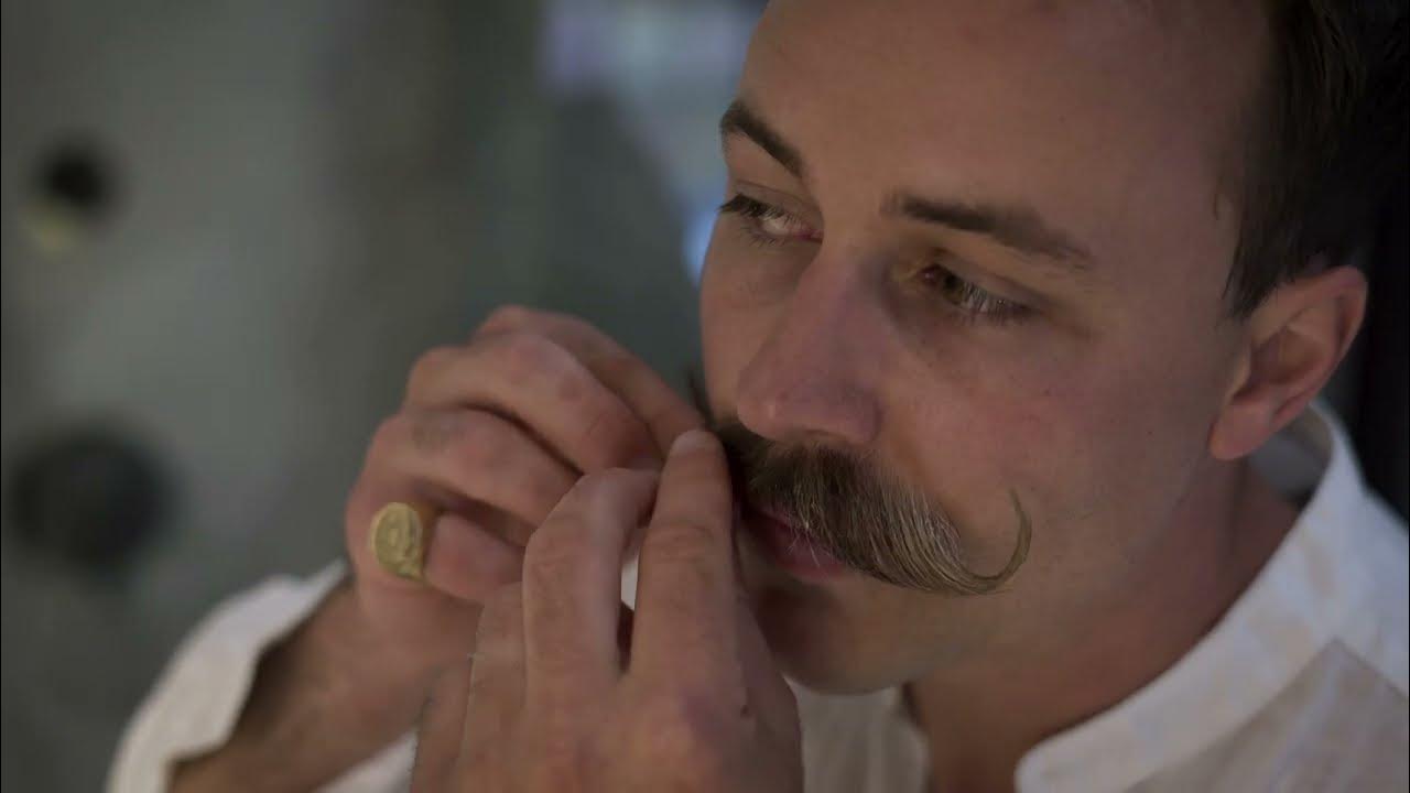 Use Death Grip Products To Properly Form & Shape His Handlebar Mustache