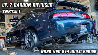 R32 Carbon Diffuser install on my S14! || Ep.7 RB25 Neo S14 kouki