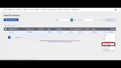 Sage Business Cloud - Accounting: Paying a Supplier Invoice (ZA)
