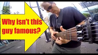 Video thumbnail of "ZZ Top La Grange - Hottest street guitar player on Earth  (Dusty Hill appearance at 0:52?)"