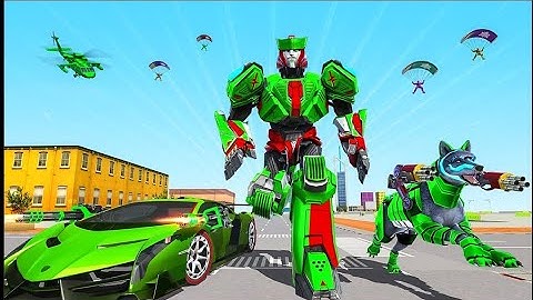 Futuristic Flying Robot Car Transform City War - Android iOS Gameplay