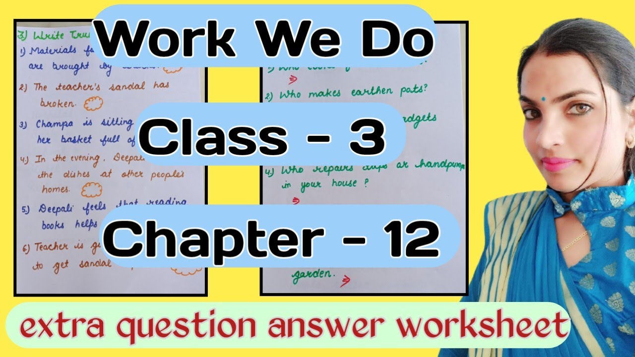 CBSE Class 3 EVS Work We Do Worksheet with Solutions