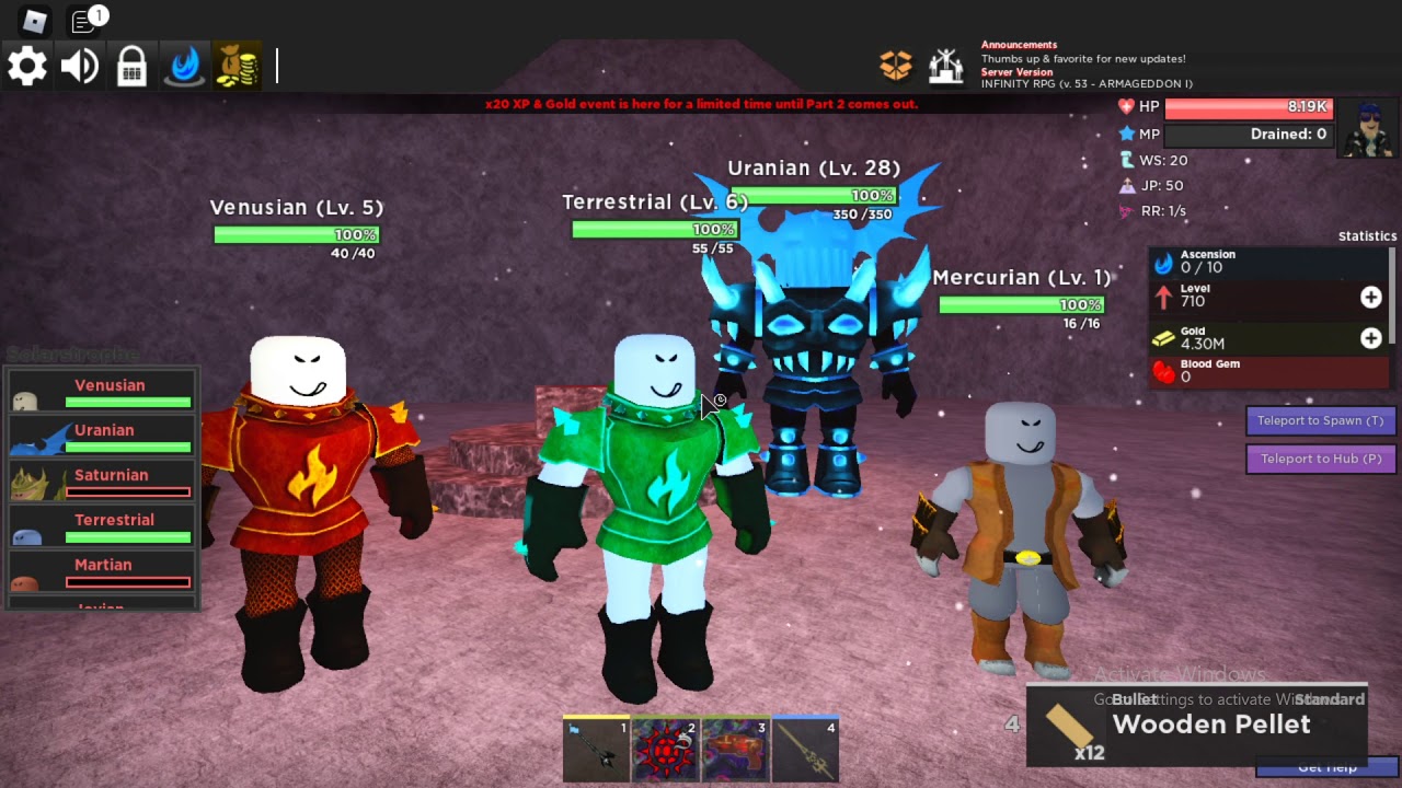 Short Grind Roblox Infinity Rpg Youtube