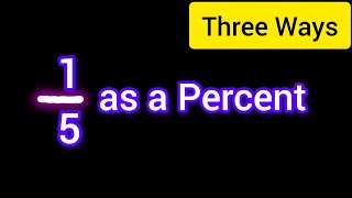1/5 as a Percent-Convert a Fraction to a Percent