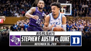 Stephen F. Austin vs. No. 1 Duke Basketball Highlights (2019-20) | Stadium