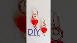 Easy Wire Wrap Heart Earrings Tutorial