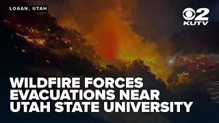 Fire forces overnight evacuations, road closures near Utah State University