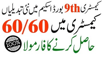 Chemistry 9th Pairing Scheme 2021 | Guess Chemistry 9th 2021 | New Pairing Schm 2021 | Metric Part-1