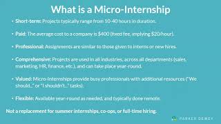Micro-Internships for Kansas Employers - Building a Future