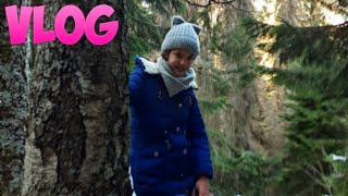 VLOG Домбай 3 часть! Ходим по водопадам. Нашли шалаш в лесу! Чуть не провалилась под лёд!!!