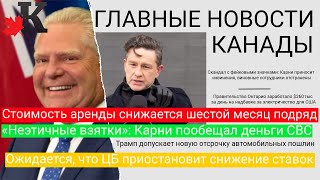Новости: Влияние тарифов Трампа; Что решит ЦБ; Стоимость аренды в Канаде; За что Карни извинился