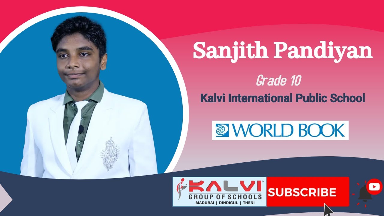 Kalvi Schools Sanjith Pandiyan - Grade 10  | Galaxies and Stars - World Book