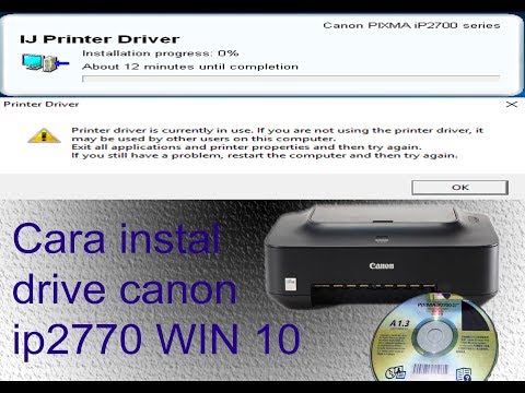 CARA INSTALASI DRIVER CANON IP2770. 