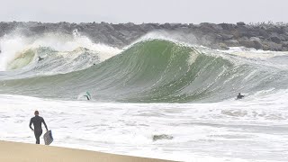 The Wedge - Surfers charge GNARLY backwash and Slabs on Opening Day 2023!