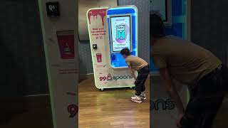 Young man orders a vanilla 99 Spoons soft serve ice cream with sprinkles #99spoons #icecreamvending Young man orders a vanilla 99 Spoons soft serve ice cream with sprinkles #99spoons #icecreamvending