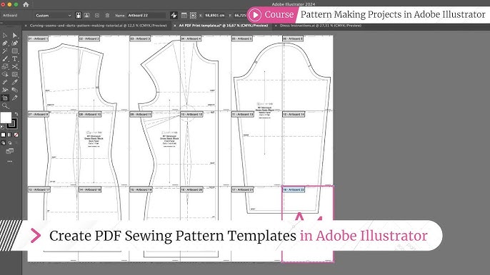 Creating PDF sewing patterns - Digital pattern making tutorial 