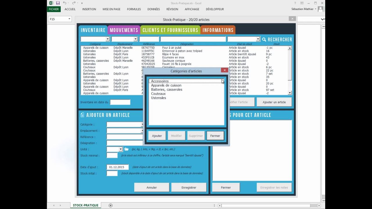 Logiciel De Gestion De Stock Pour Excel