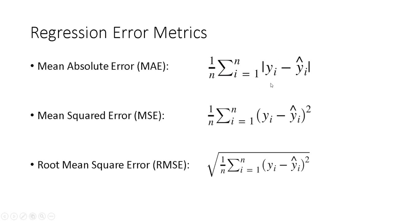 Regression Error Metrics