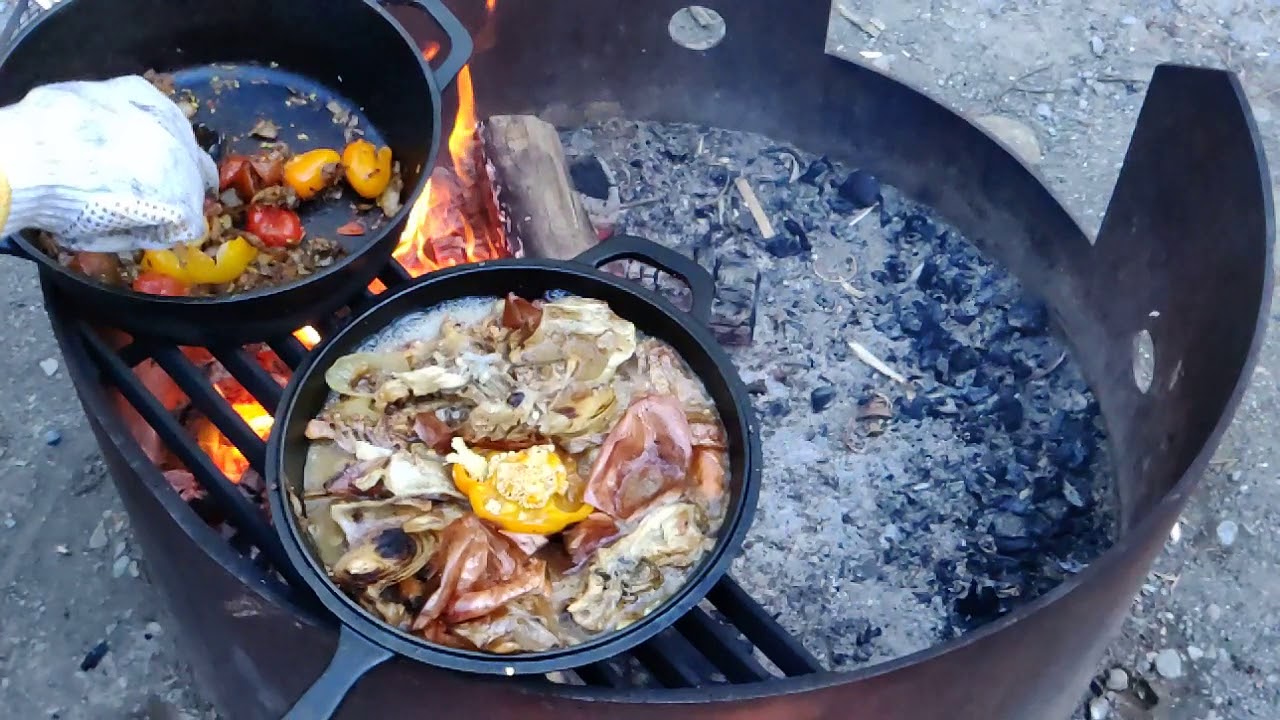 Campfire cooking 720p480 - YouTube