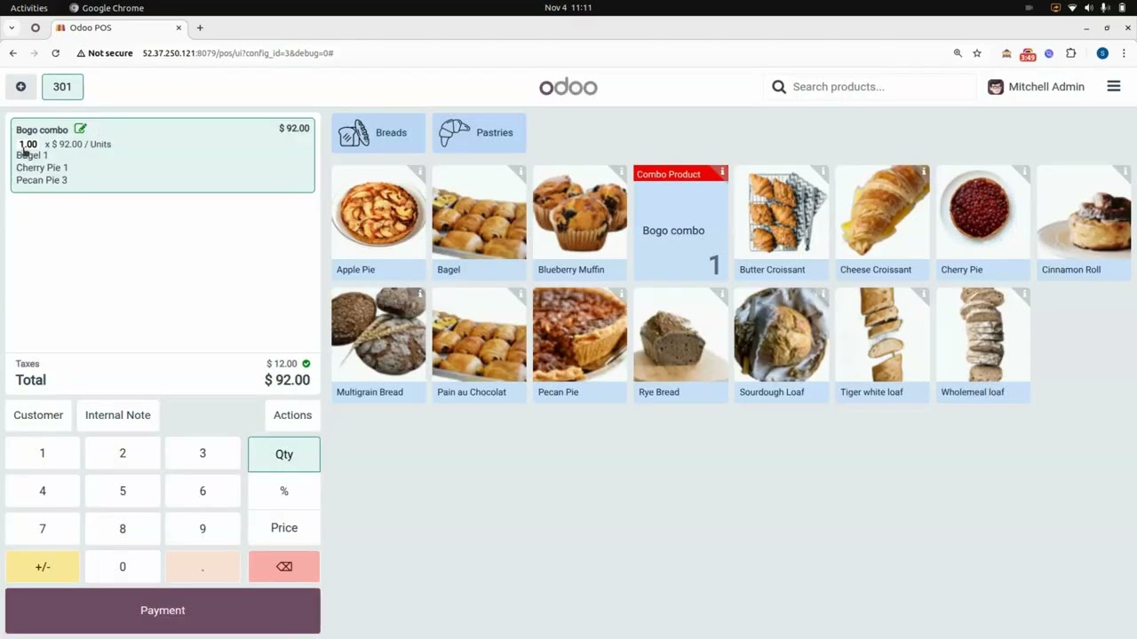 Как предложить несколько товаров для продажи в POS-терминале в виде комбинированного товара в Odo...