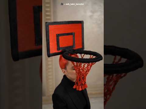 She Turned Her Hair Into a Basketball Net #shortsfeed