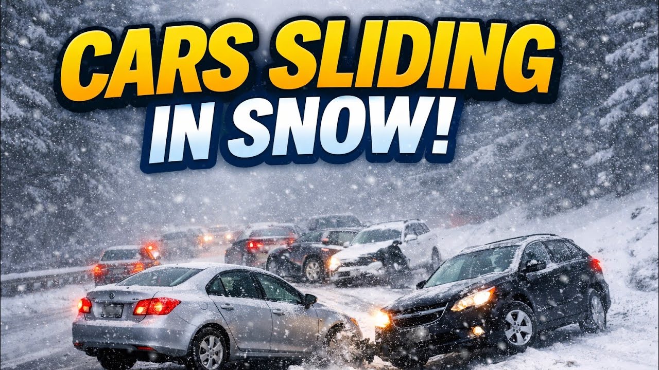 🚗❄️ Cars Sliding in Snow | Shimla Winter I 