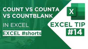 COUNT VS COUNTA VS COUNTBLANK in Excel - Excel Tip#14 - #shorts