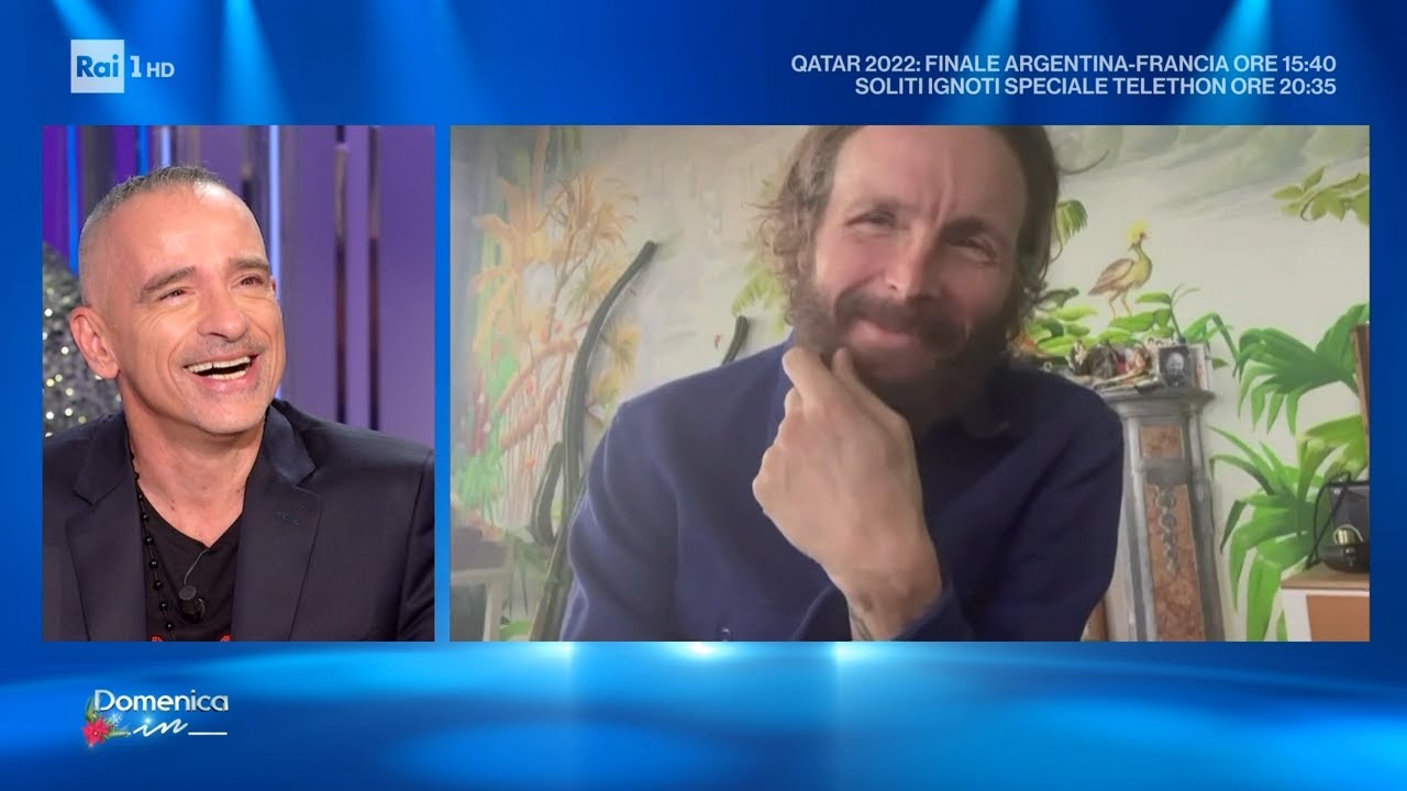 Jovanotti saluta Eros Ramazzotti - Domenica In 18/12/2022