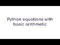 Python Arithmetic
