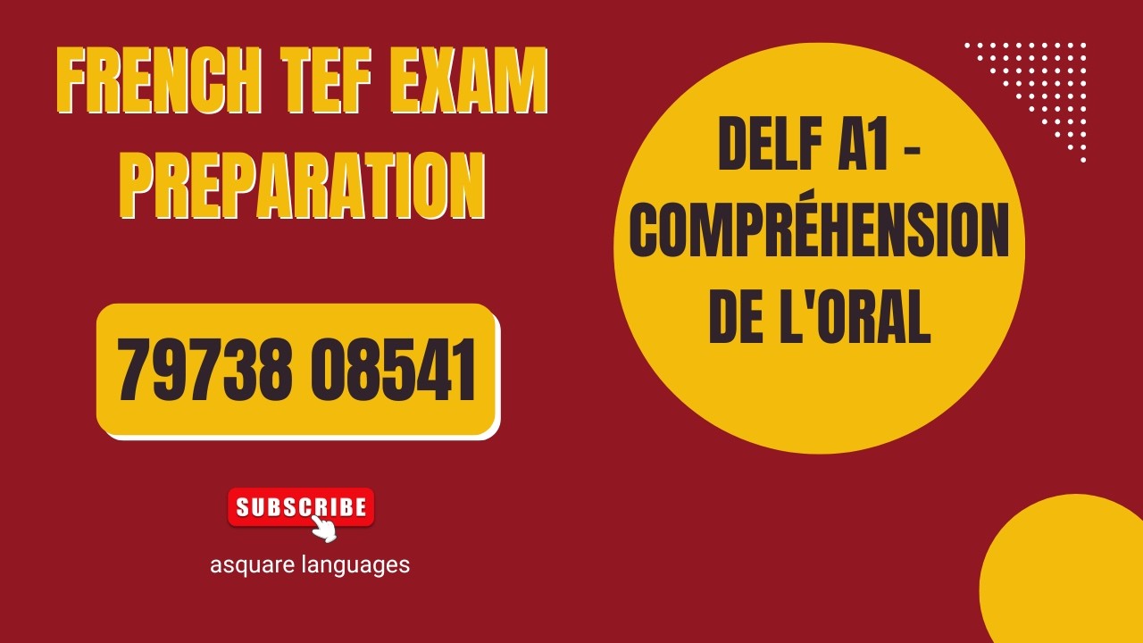 BEST TECHNIQUE TO UNDERSTAND TEF SECTION A WRITING |  HOW TO SPEAK FRENCH |TEF TCF |TO PASS THE EXAM