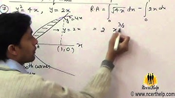 Find the area lying between the curves y^2 = 4x and y = 2x is ncert maths solutions for class 12