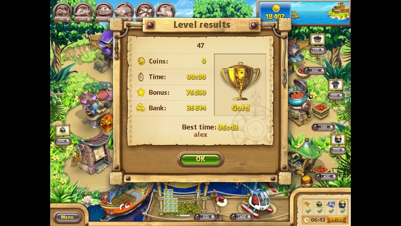 Farm Frenzy Gone Fishing only GOLD (level 47) Веселая ферма Рыбный день (Уровень 47) Золото