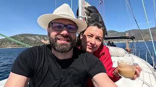 Sailing from Methana to Poros with broken throttle control system  Saronic Islands, Greece