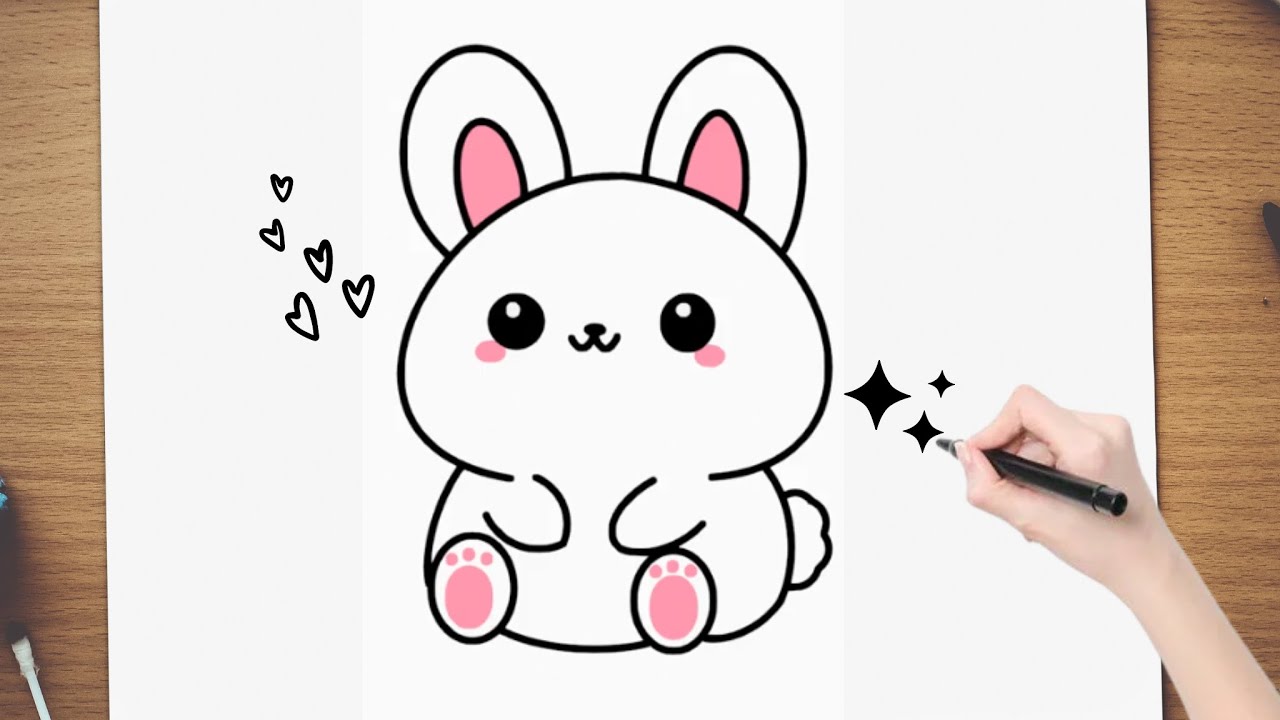 How to Draw a Cute Bunny | Easy Step by Step Drawing Tutorial for ...