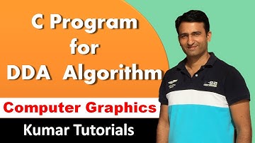 C Program for DDA Algorithm | DDA Line Drawing Algorithm | Kumar Tutorials